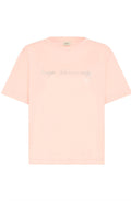 Pink Keep Shining Motif T Shirt