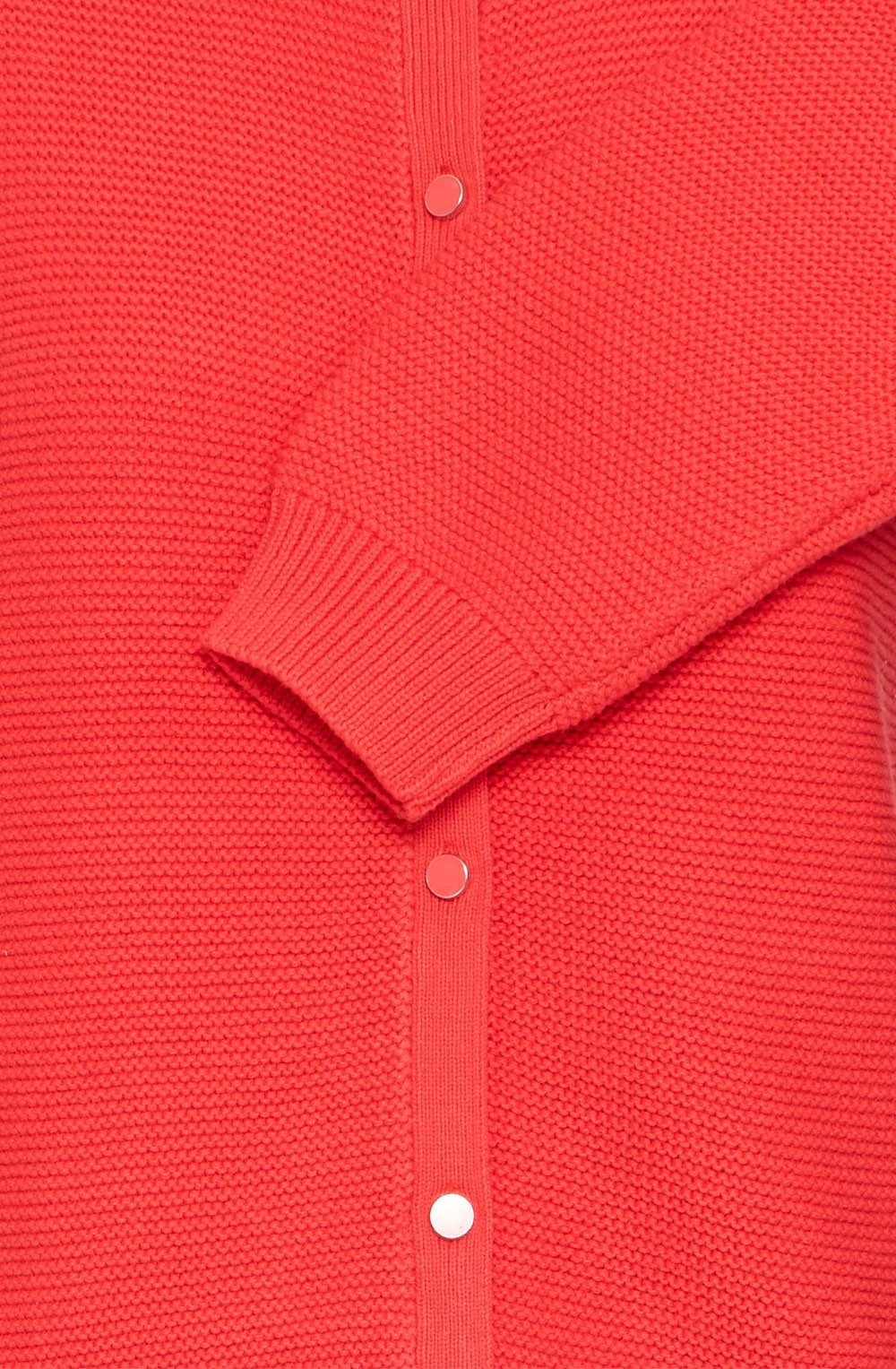 Poinsettia Knitted Button Up Cardigan