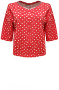 Poinsettia Polka Dot Top