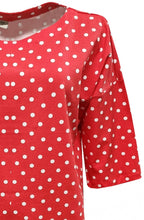 Poinsettia Polka Dot Top