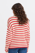 Poinsettia Relaxed Striped Pullover