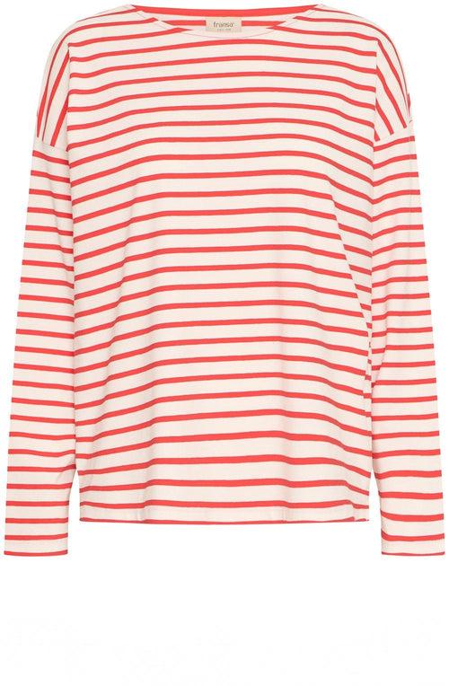 Poinsettia Striped Top