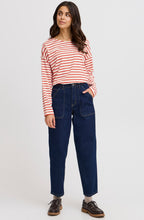 Poinsettia Striped Top