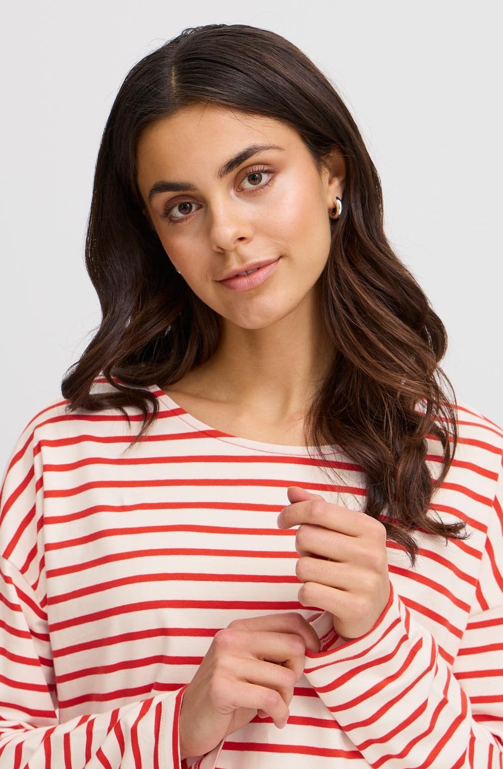 Poinsettia Striped Top