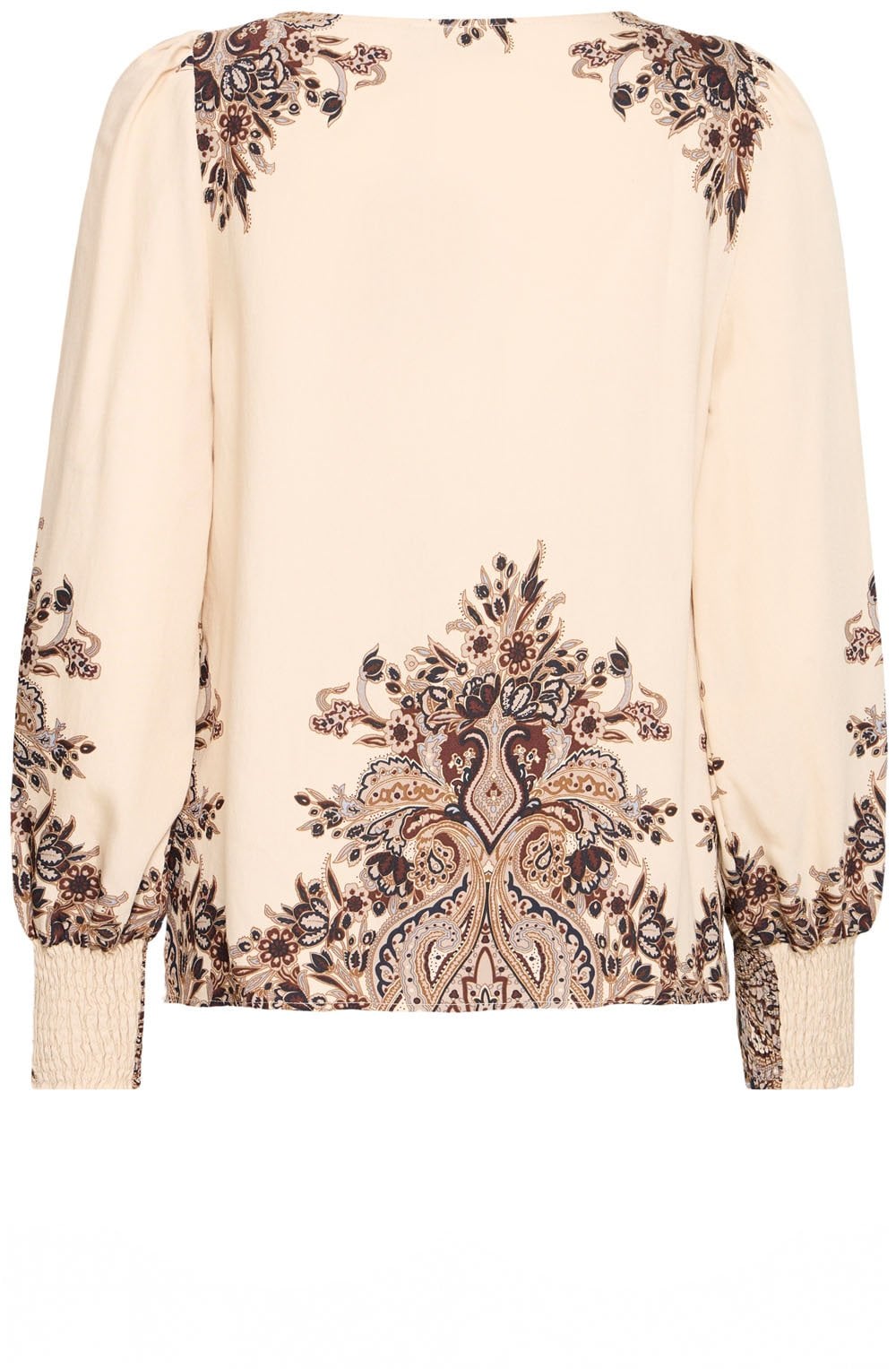 Pumicestone Beige Paisley Blouse