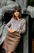 Pumicestone Black and Fudge Paisley Shirt