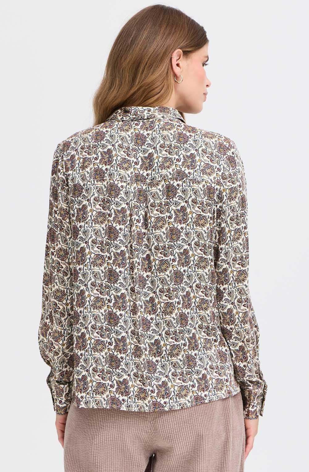 Pumicestone Black and Fudge Paisley Shirt