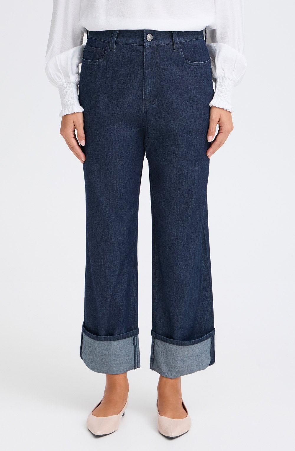Raw Blue Deep Turn Up Chicago Jeans