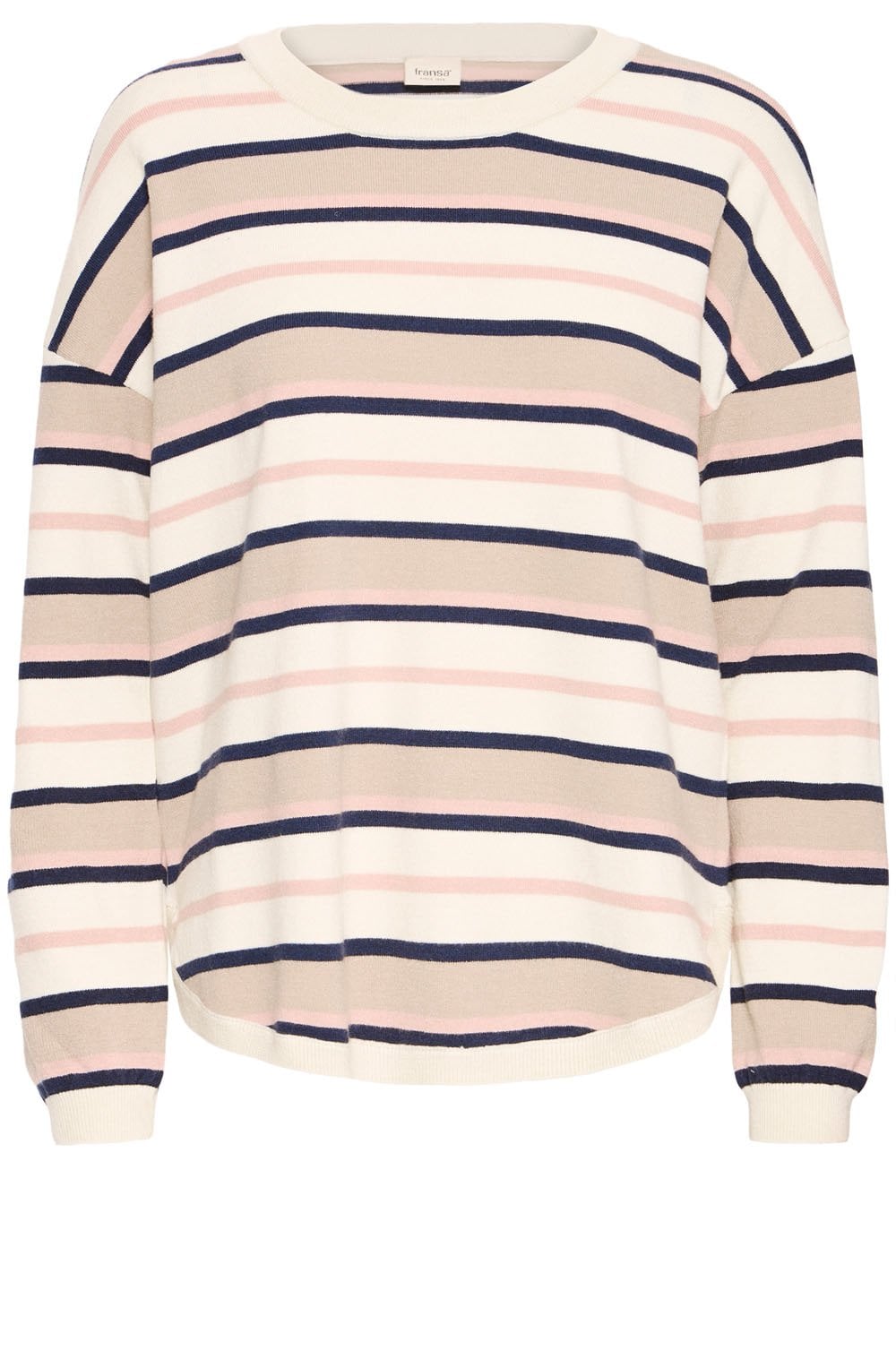 Rose Smoke and Navy Striped Melani Pullover