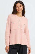 Rose Smoke Half Button Pullover