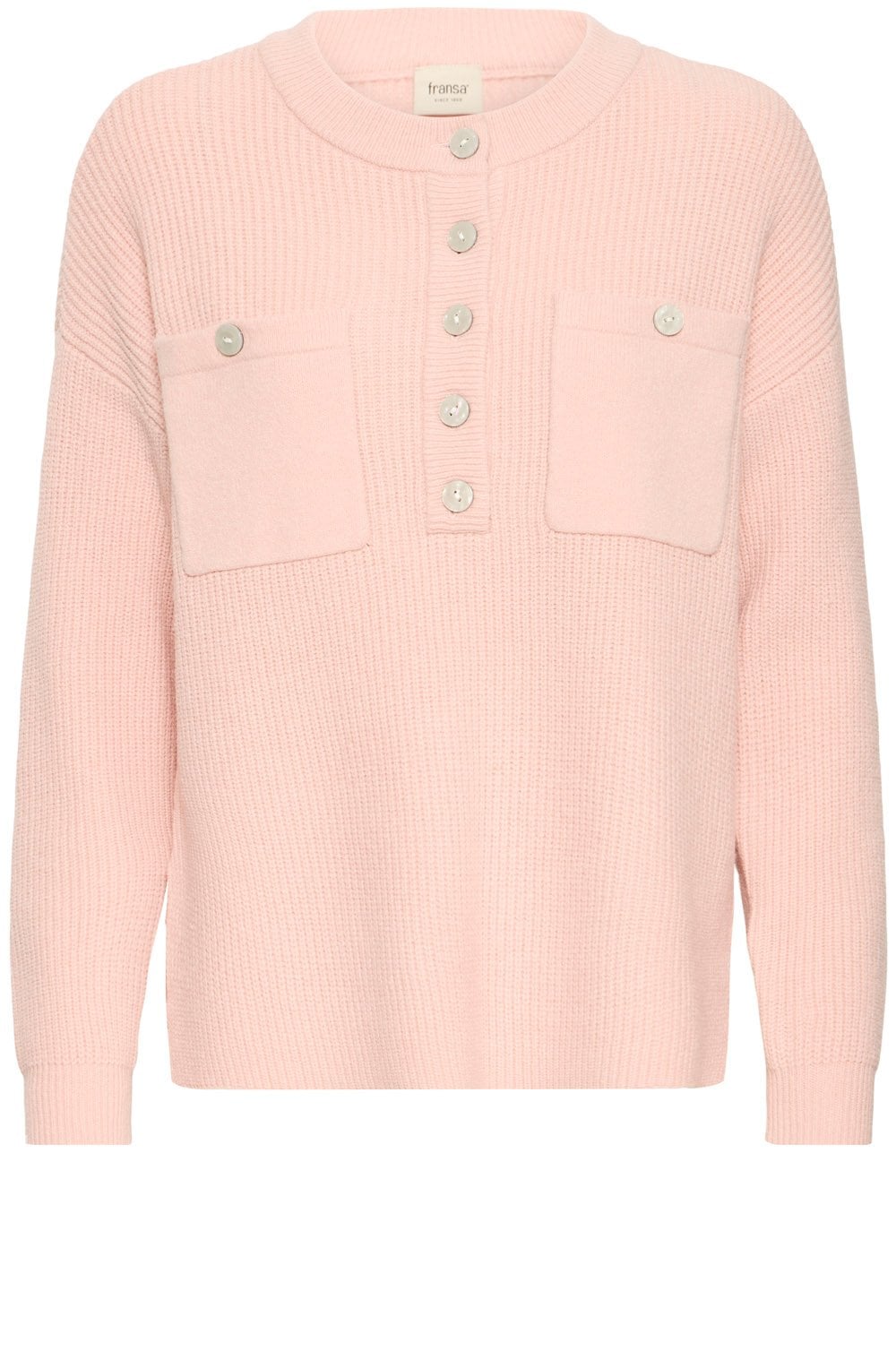 Rose Smoke Half Button Pullover