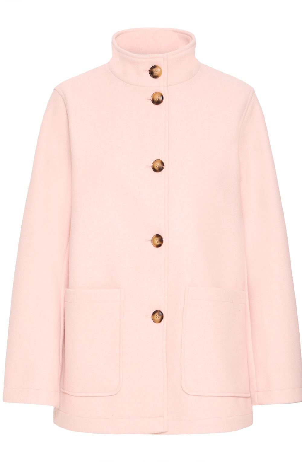 Rose Smoke High Collar Willa Coat