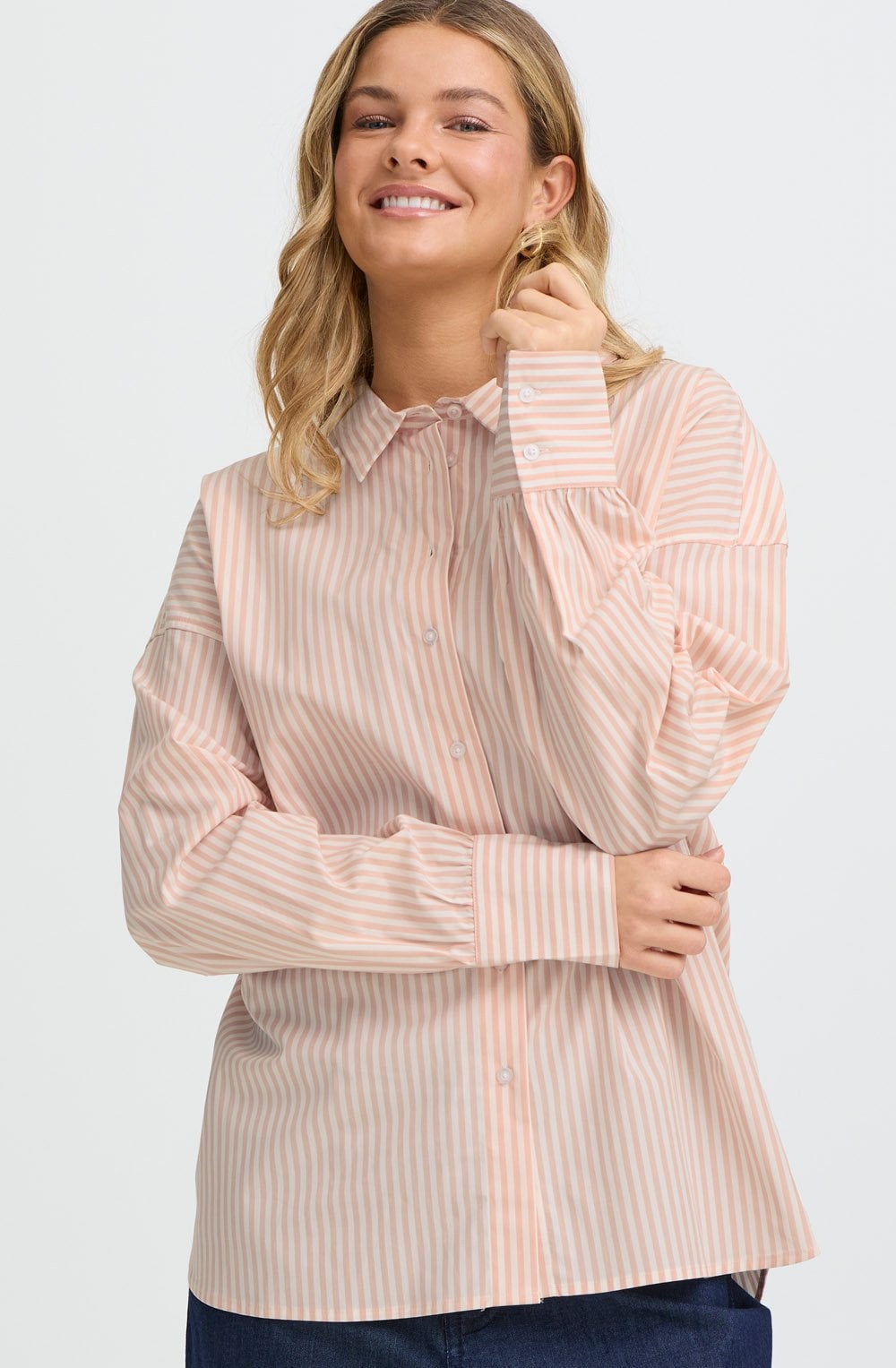 Rose Smoke Striped Zashirt Shirt