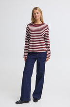 Rum Raisin and White Striped Weighted Jersey Top