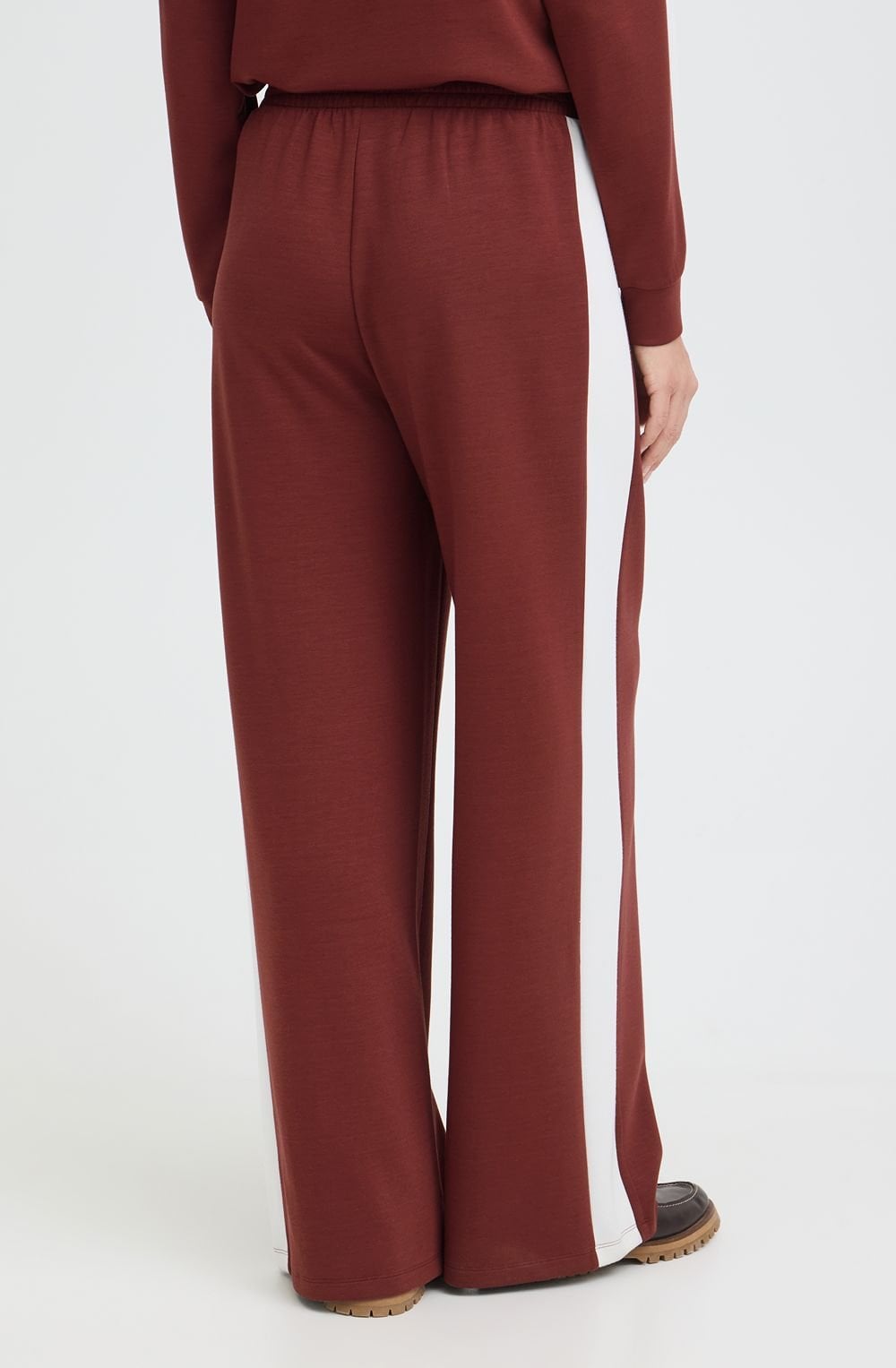 Rum Raisin Luxury Jersey Wide Leg Trousers