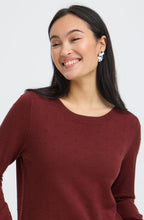 Rum Raisin Textured Fine Knit Jumper