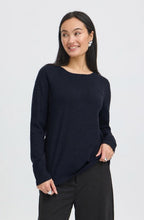 Salute Navy Textured Fine Knit Jumper