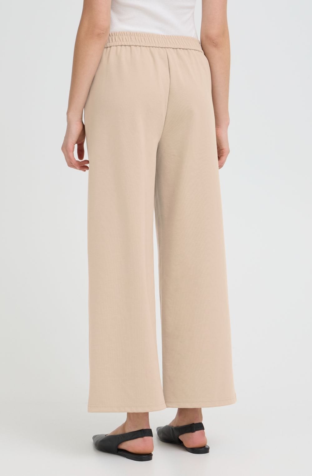 Savannah Tan Wide Leg Ankle Length Trousers