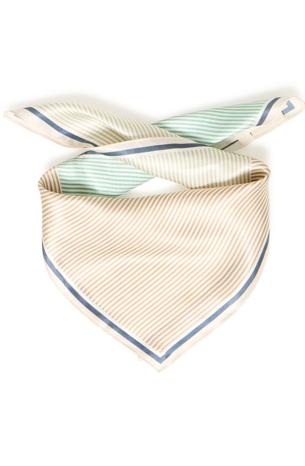 Silla Silk Check Creme De Menthe Square Scarf