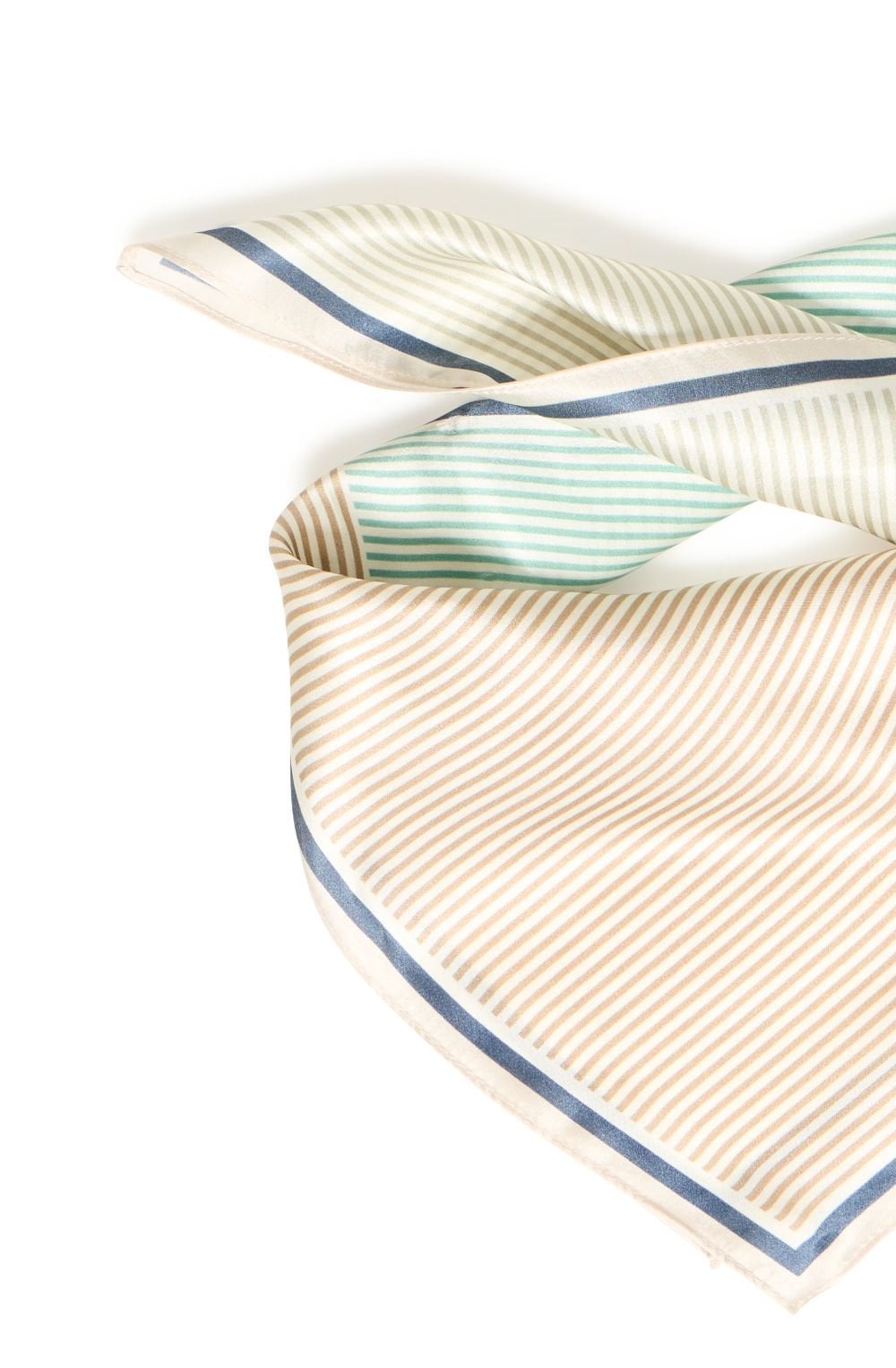 Silla Silk Check Creme De Menthe Square Scarf