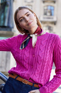 Silla Silk Check Syrah Red Square Scarf