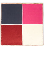 Silla Silk Check Syrah Red Square Scarf