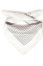 Silla Silk Cream and Brown Square Scarf