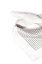 Silla Silk Cream and Brown Square Scarf