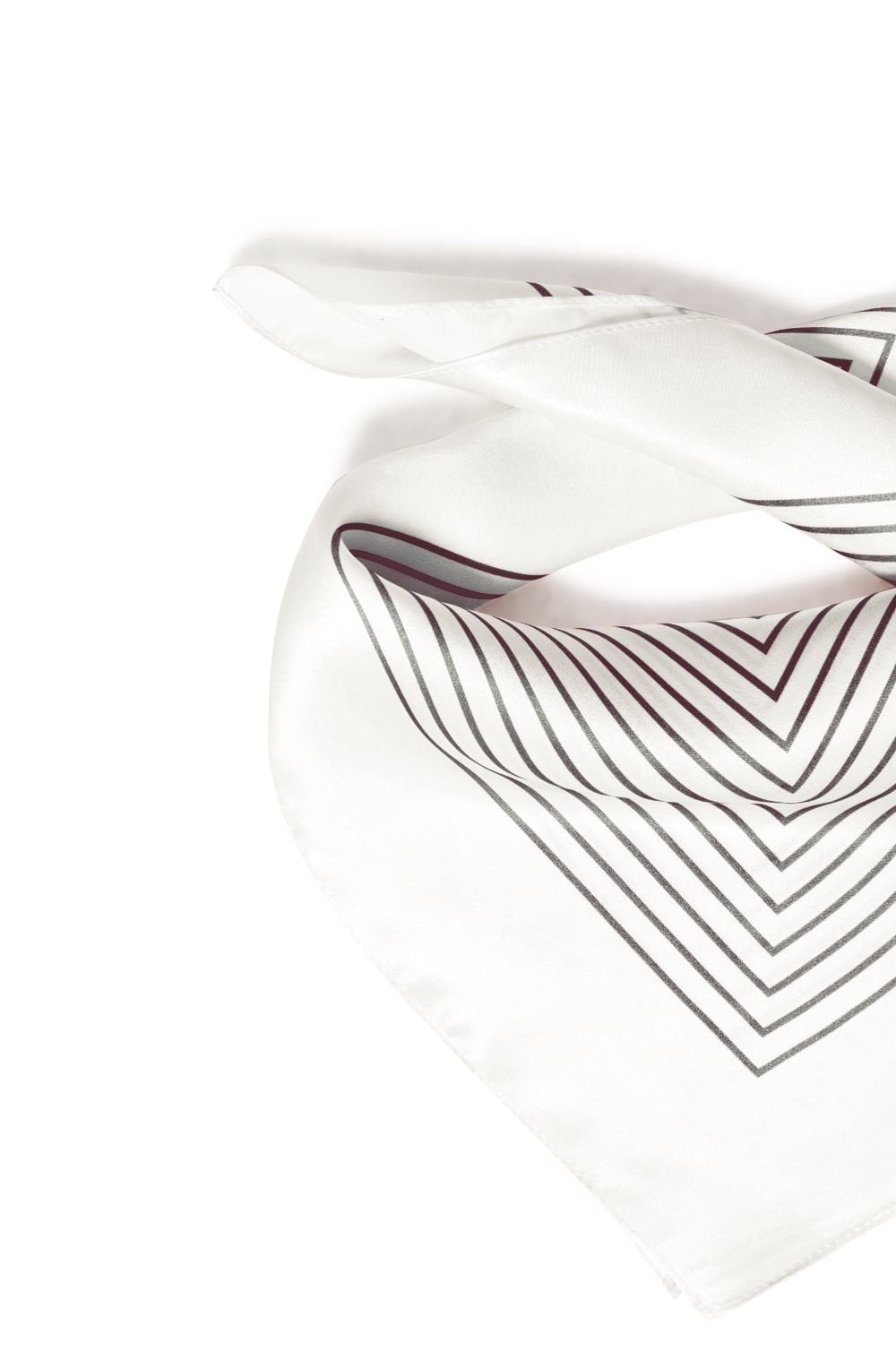 Silla Silk Cream and Brown Square Scarf
