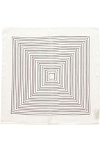 Silla Silk Cream and Brown Square Scarf