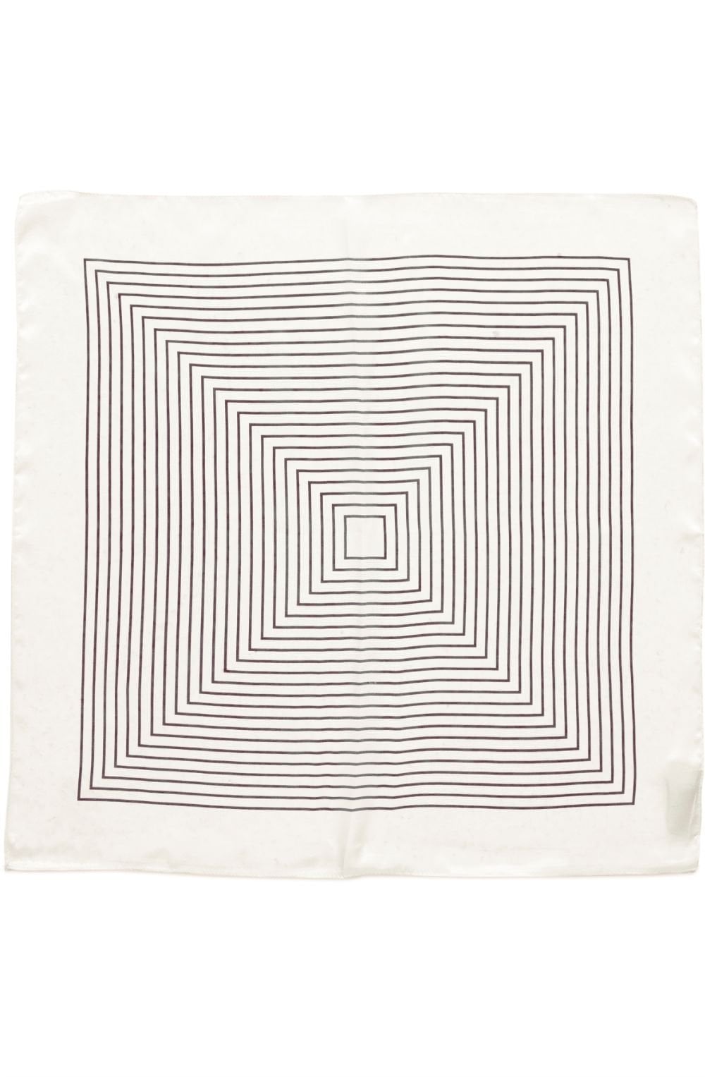 Silla Silk Cream and Brown Square Scarf