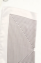 Silla Silk Cream and Brown Square Scarf