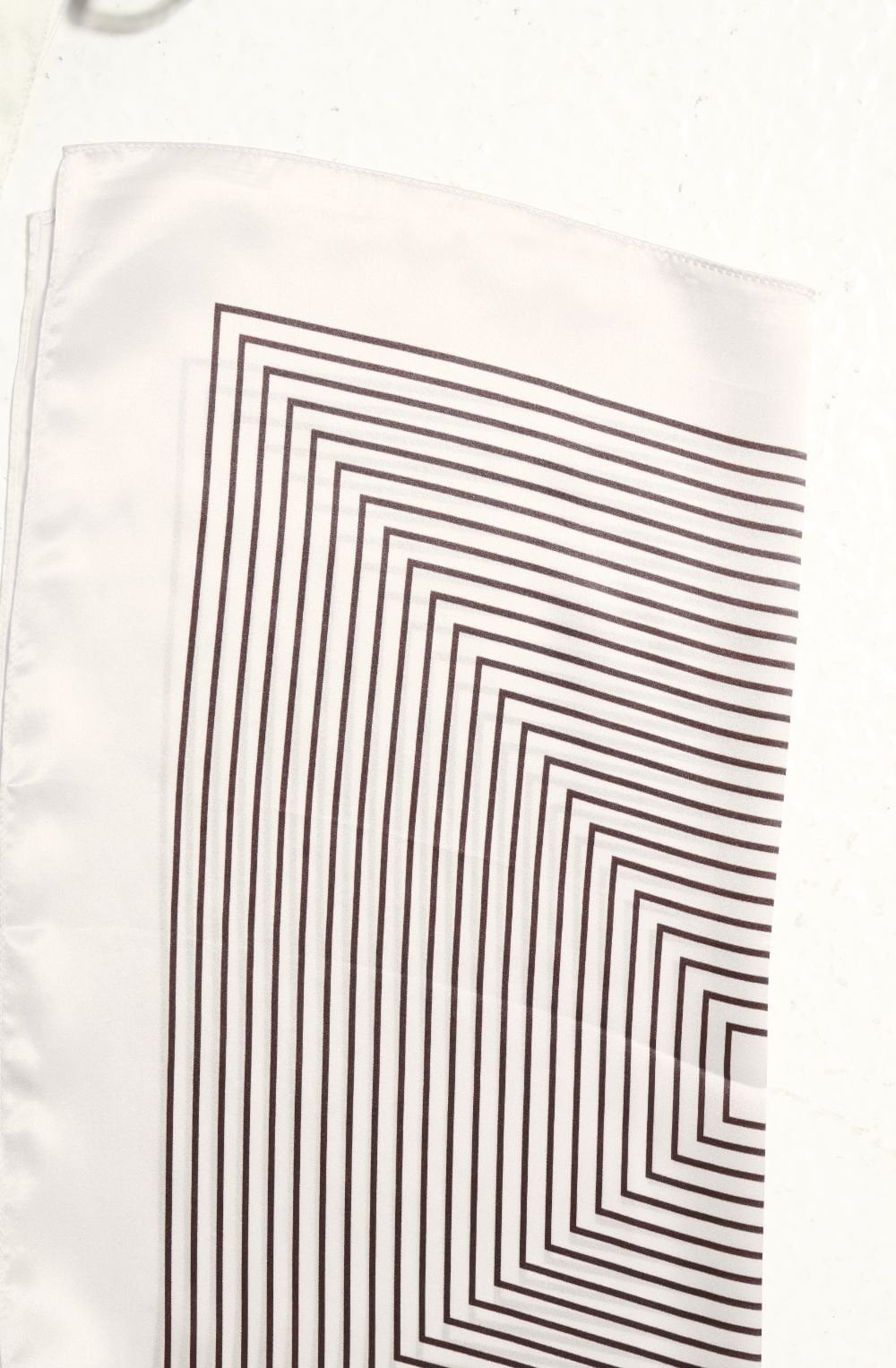 Silla Silk Cream and Brown Square Scarf