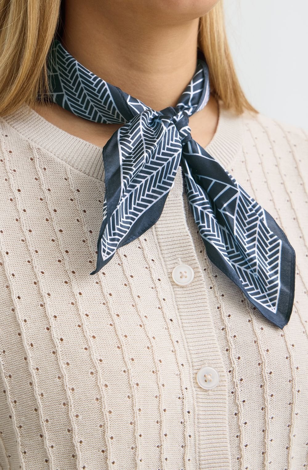 Silla Silk Salute Blue with Ice Water Square Scarf