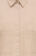 Tan Shortened Relaxed Shirt