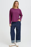 Very Berry and Navy Striped Siva Top