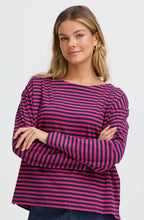 Very Berry and Navy Striped Siva Top