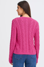 Very Berry Vivian Cable Knit Cardigan