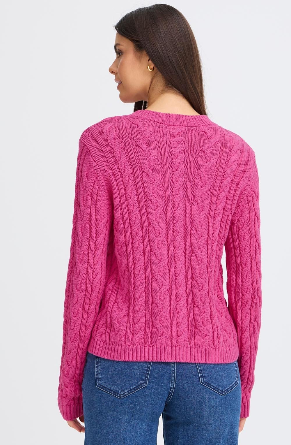 Very Berry Vivian Cable Knit Cardigan
