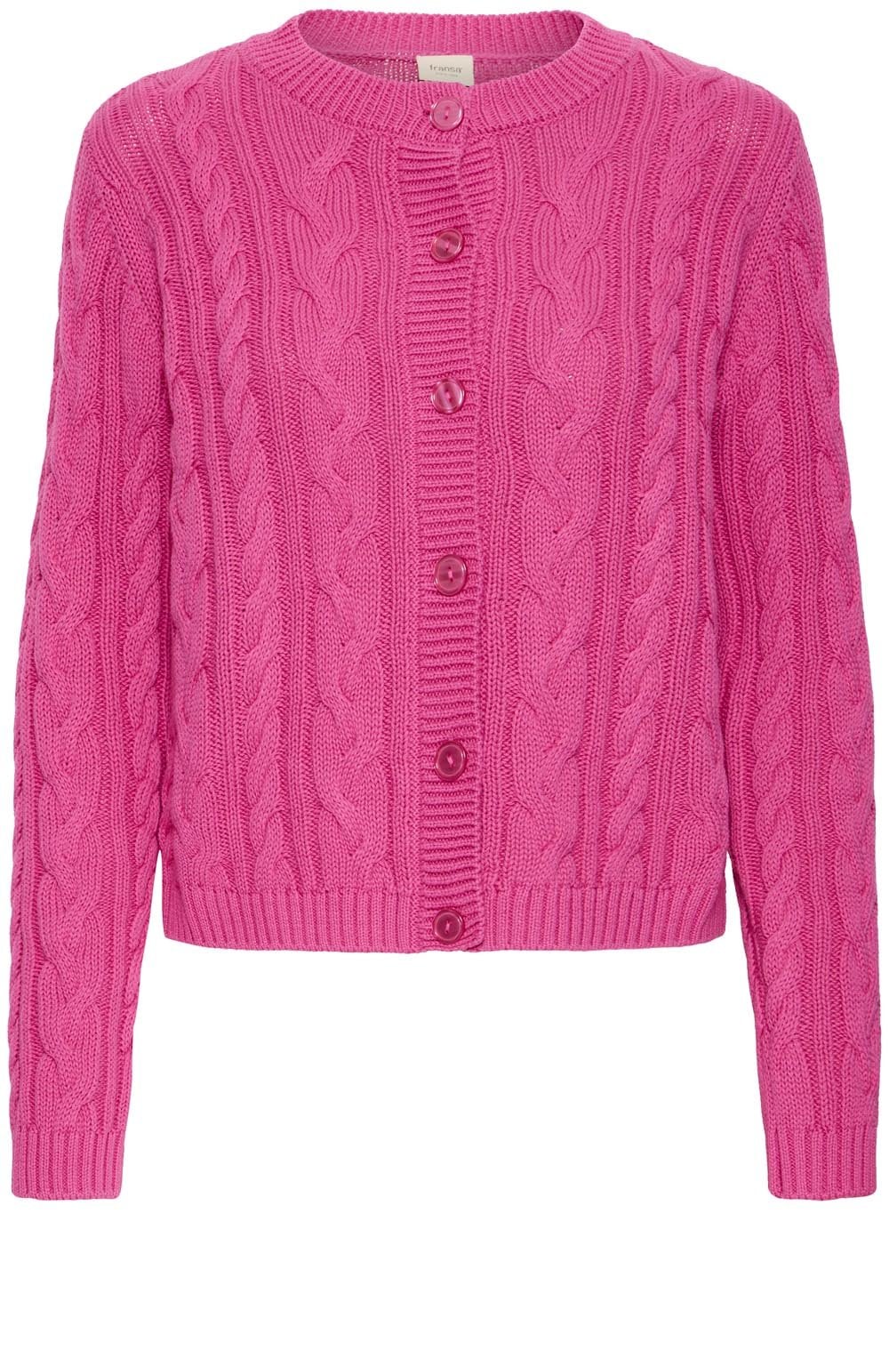 Very Berry Vivian Cable Knit Cardigan