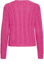 Very Berry Vivian Cable Knit Cardigan
