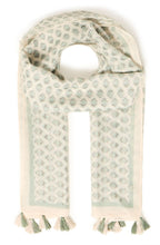 Whisper White Agave Green Lightweight Scarf