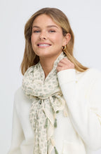 Whisper White Agave Green Lightweight Scarf