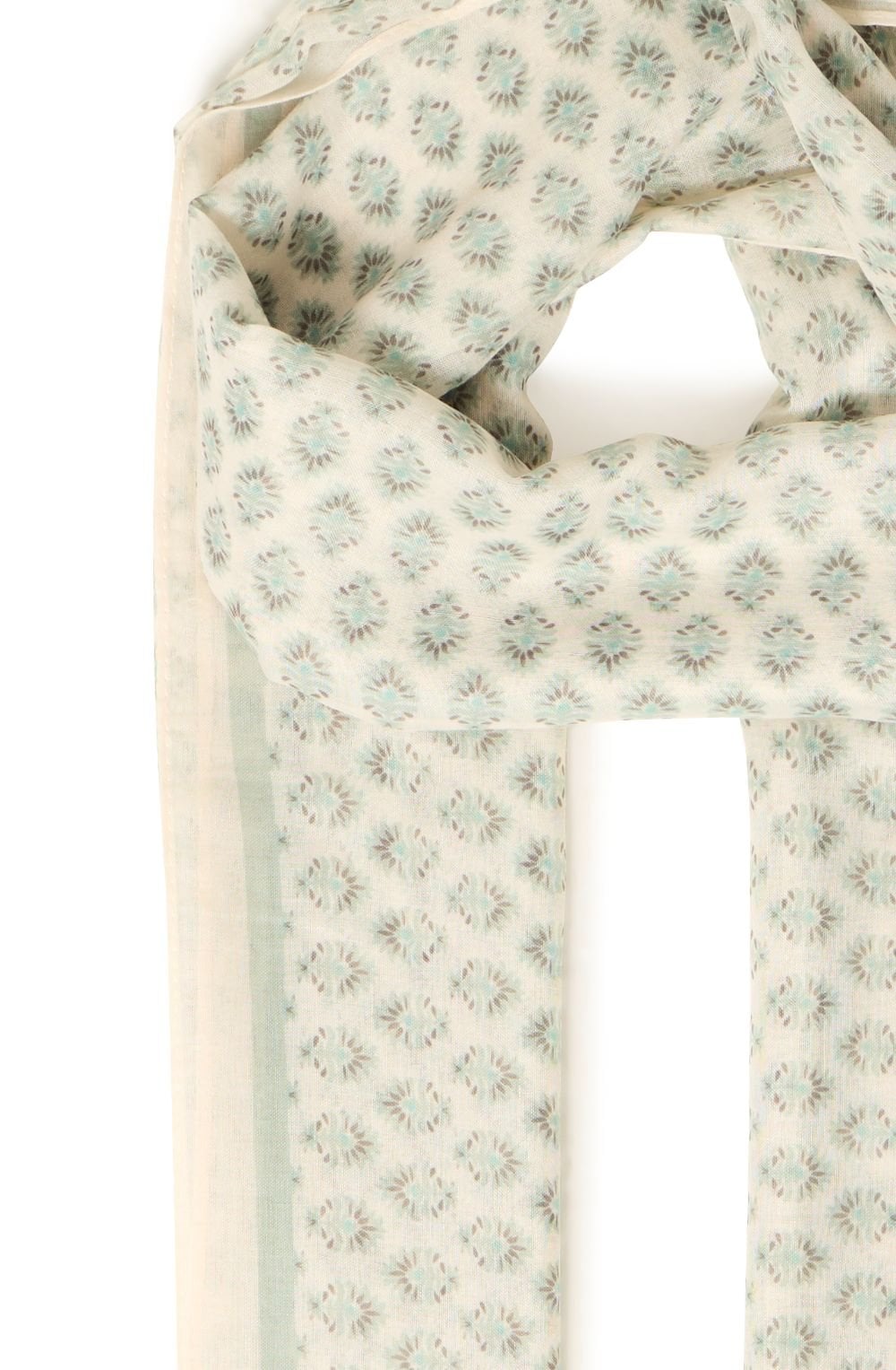 Whisper White Agave Green Lightweight Scarf