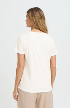 Whisper White Beige Leopard Embroidered T Shirt