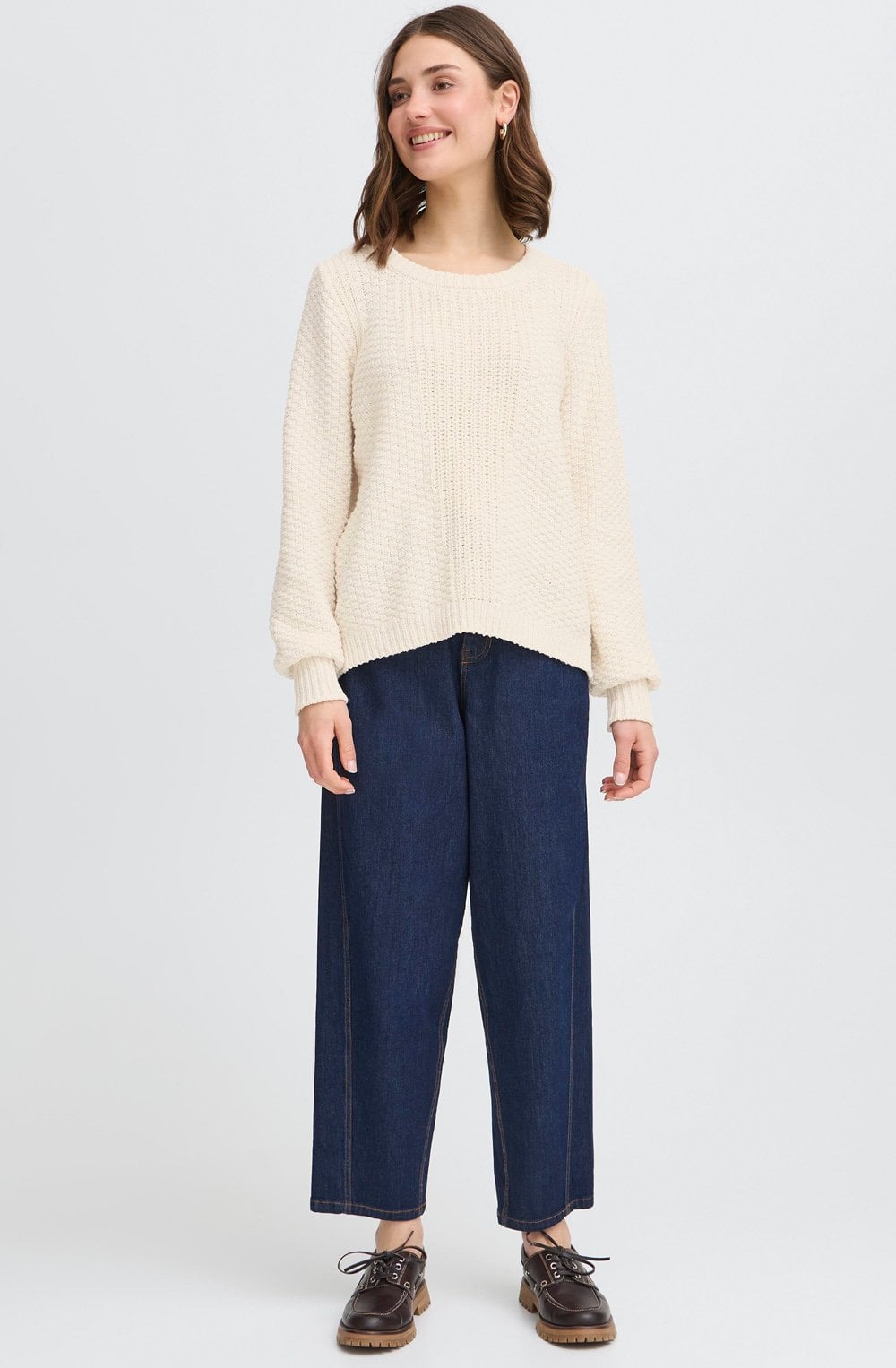 Whisper White Chunky Knit Jumper