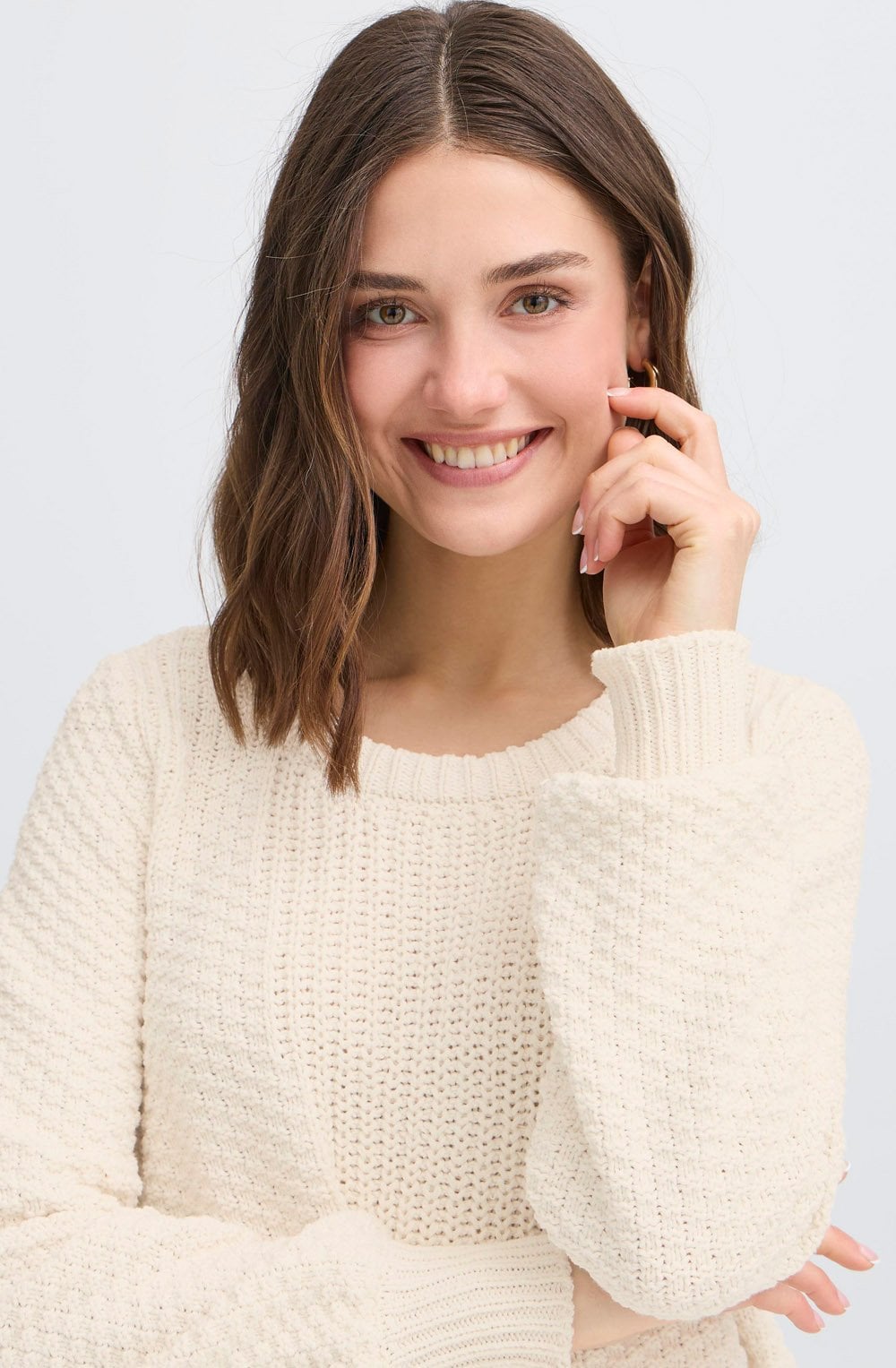 Whisper White Chunky Knit Jumper