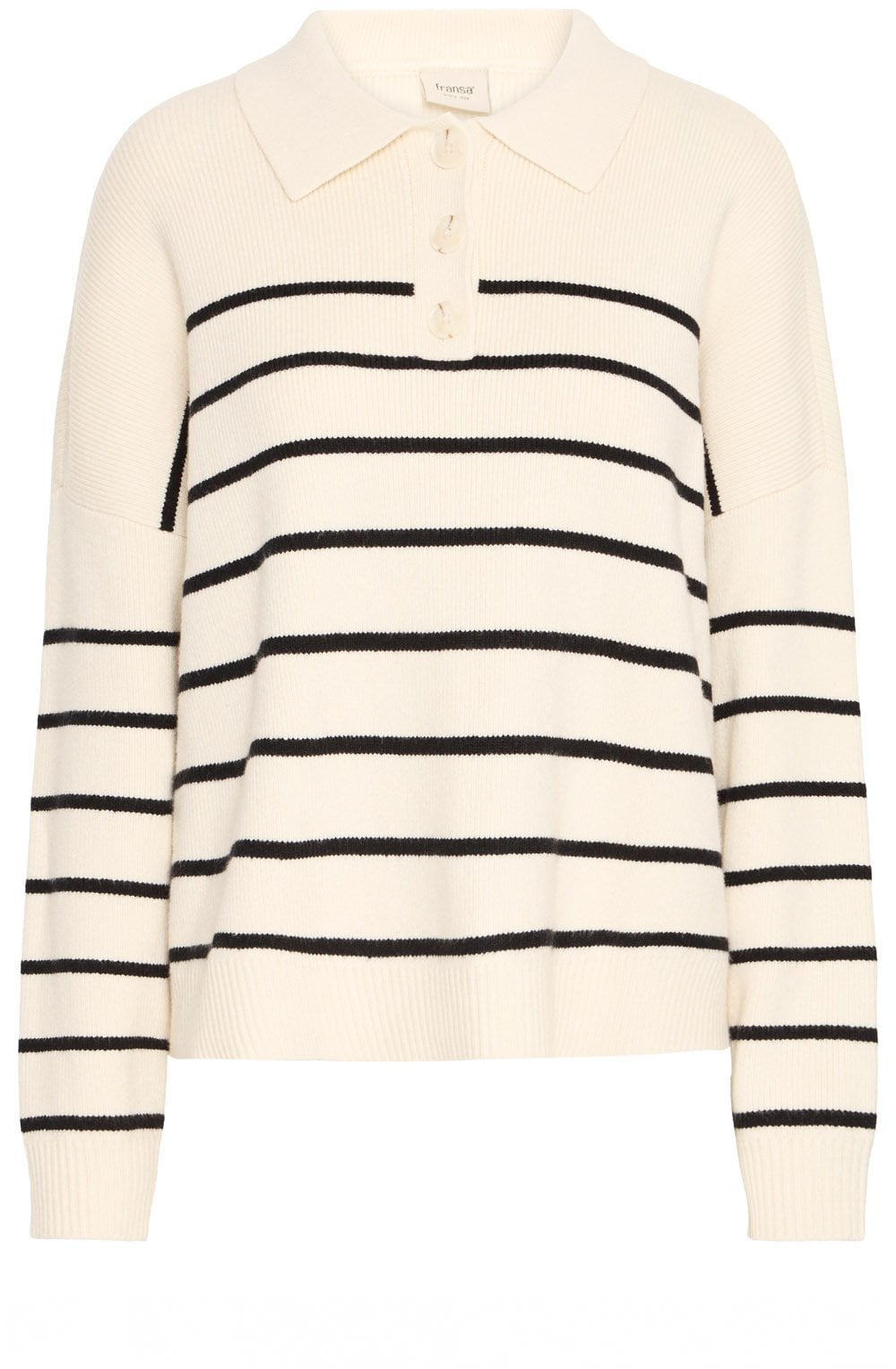 Whisper White Collared Relaxed Jumper