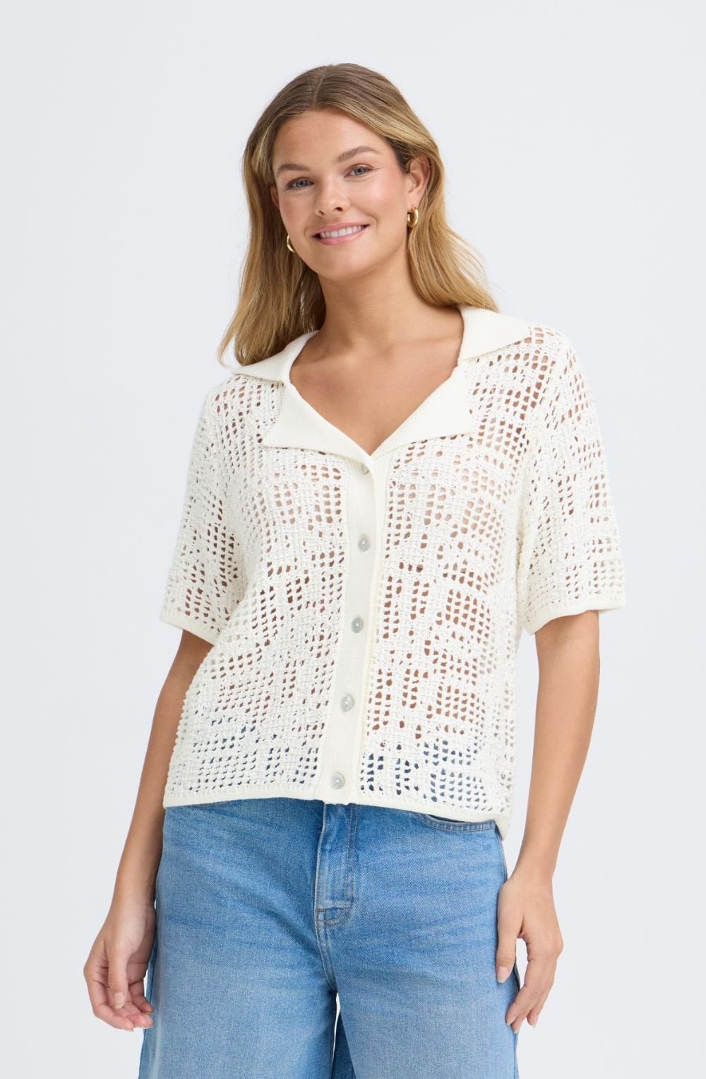 Whisper White Crochet Cardigan