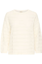Whisper White Knitted Stripe Relaxed